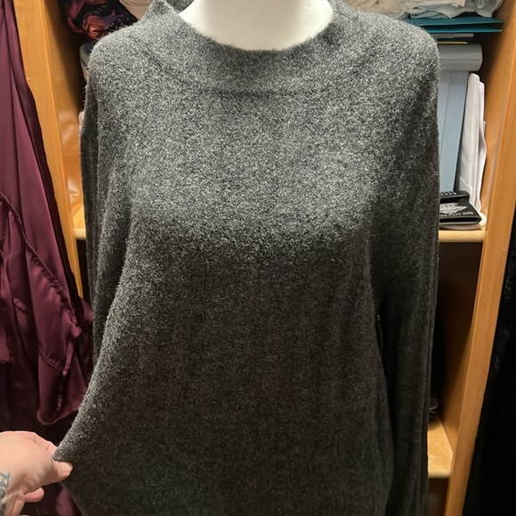 Size large sweater dress. A New Day, gray. Midi length. - Picture 2 of 3